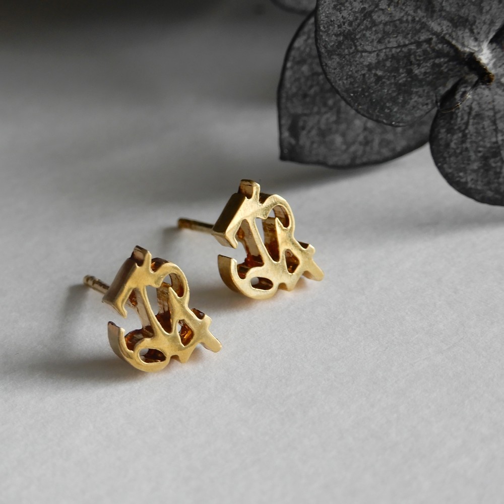 【再販】4ナンバープチピアス  / brass　109