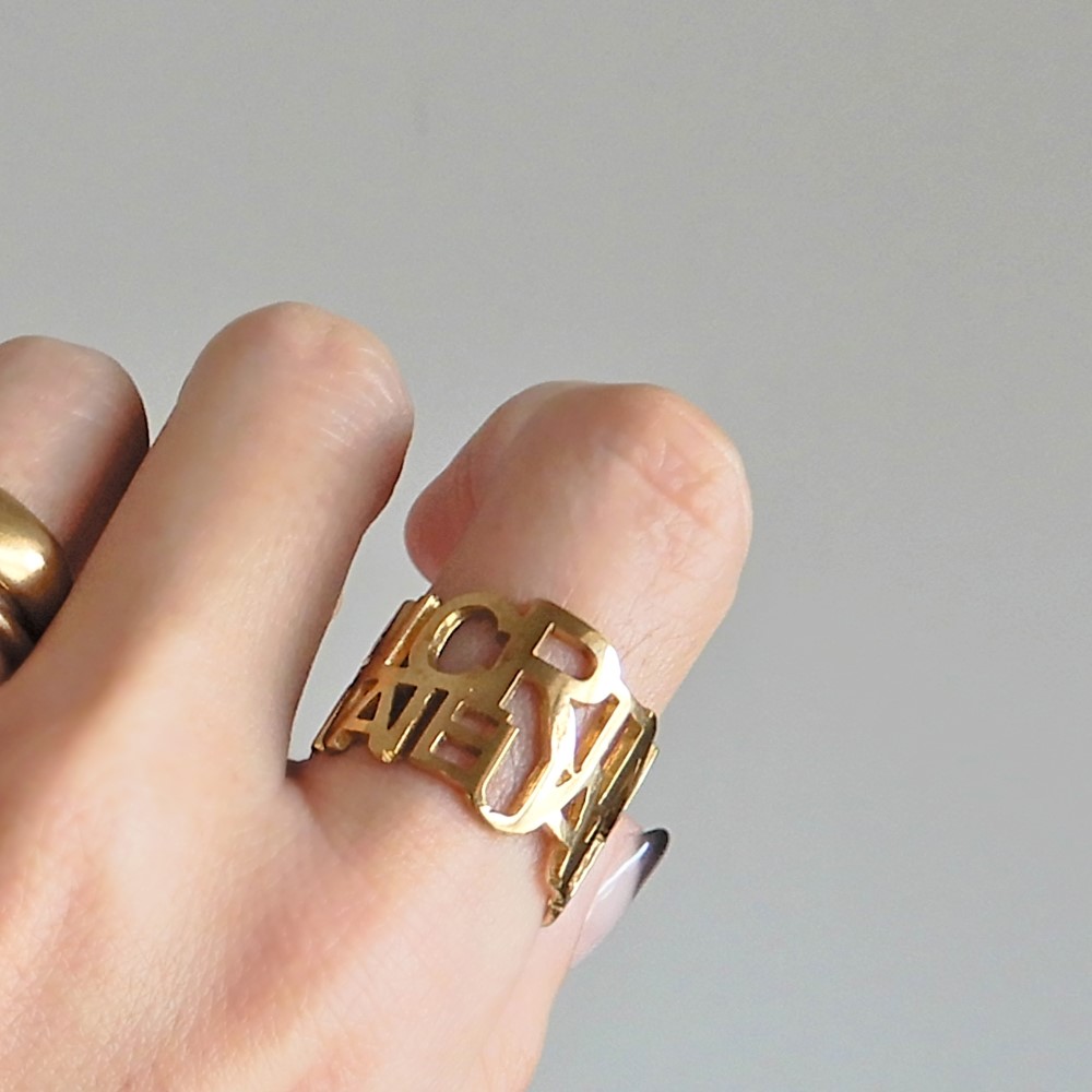 【再販・サイズ調整可】Aリング / brass　R008
