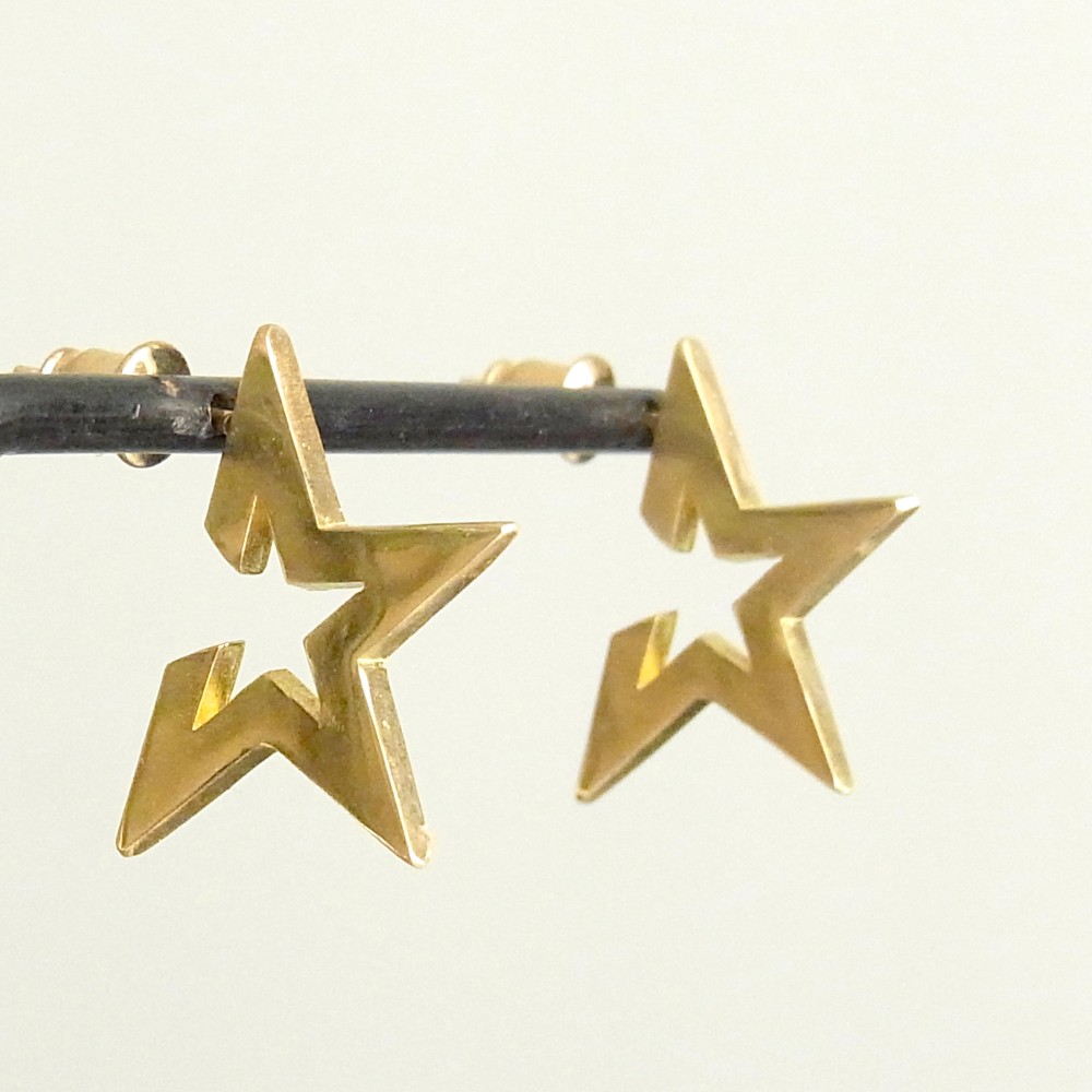 【再販】スターフープピアス / brass　047
