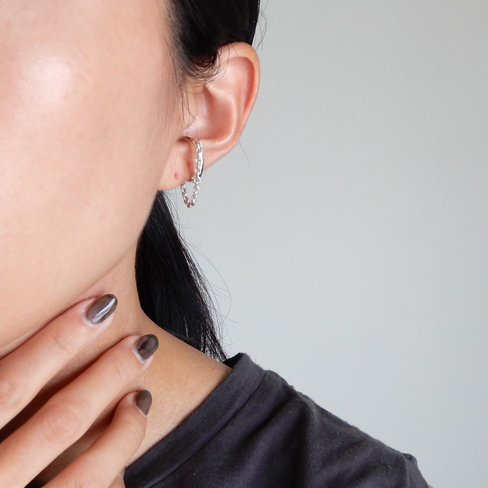 【再販】スワッグイヤカフ チェーン / silver　C070