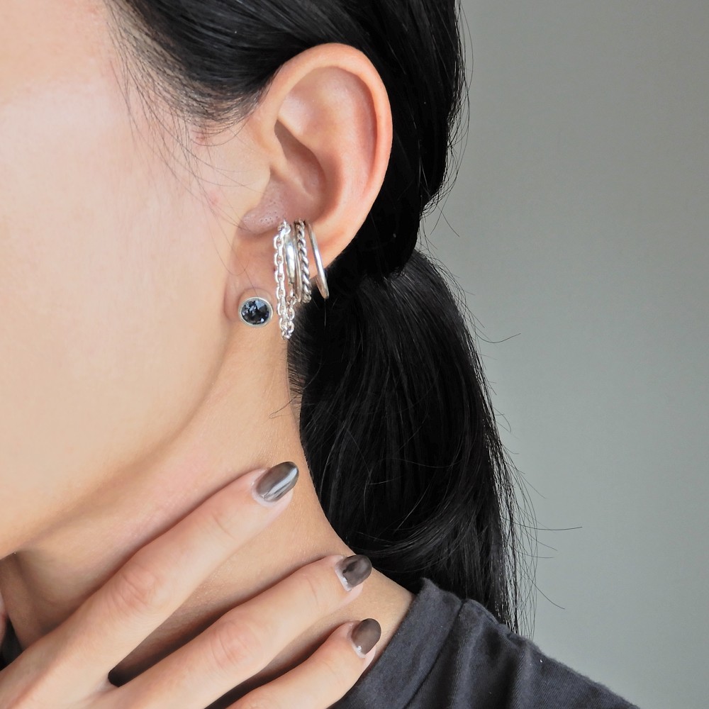 【再販】スワッグイヤカフ チェーン / silver　C070