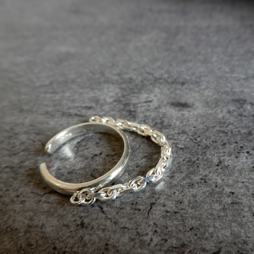 【再販】スワッグイヤカフ チェーン / silver　C070