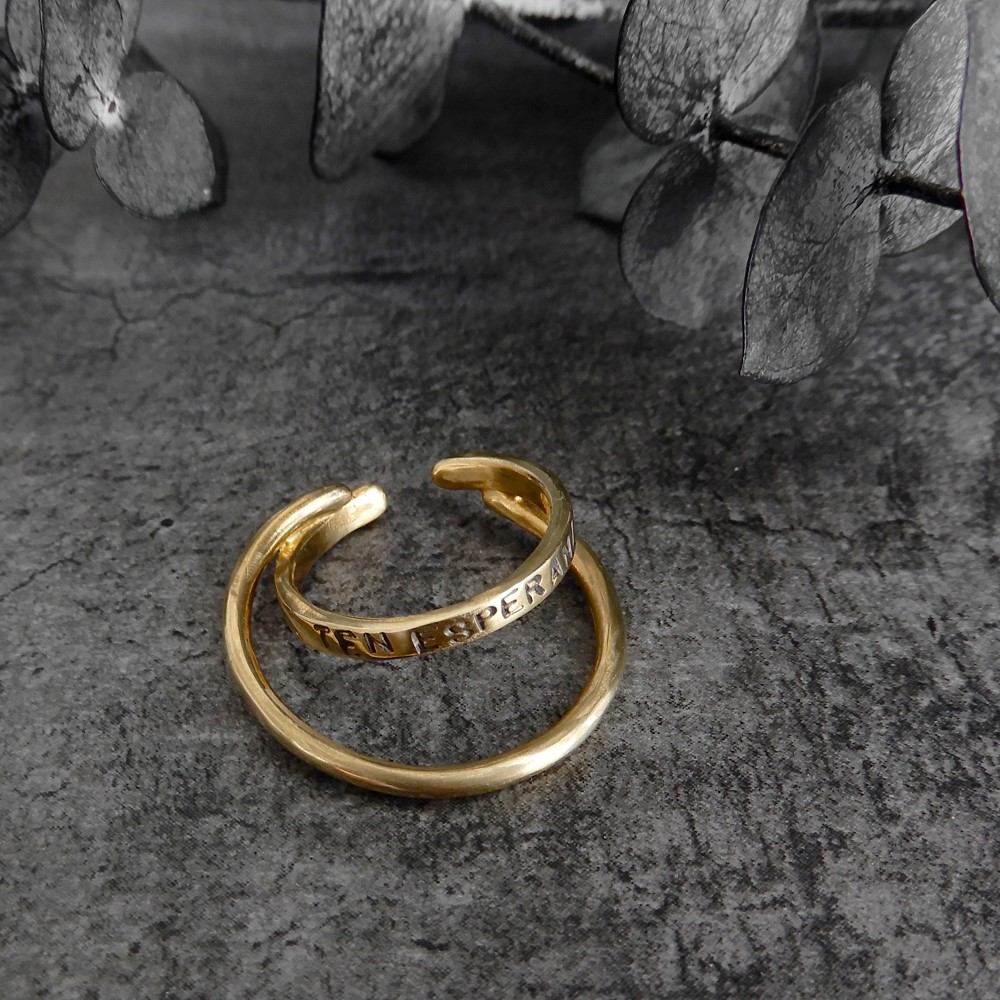 【再販・2WAY】スワッグイヤカフ ダブルライン / brass　C084