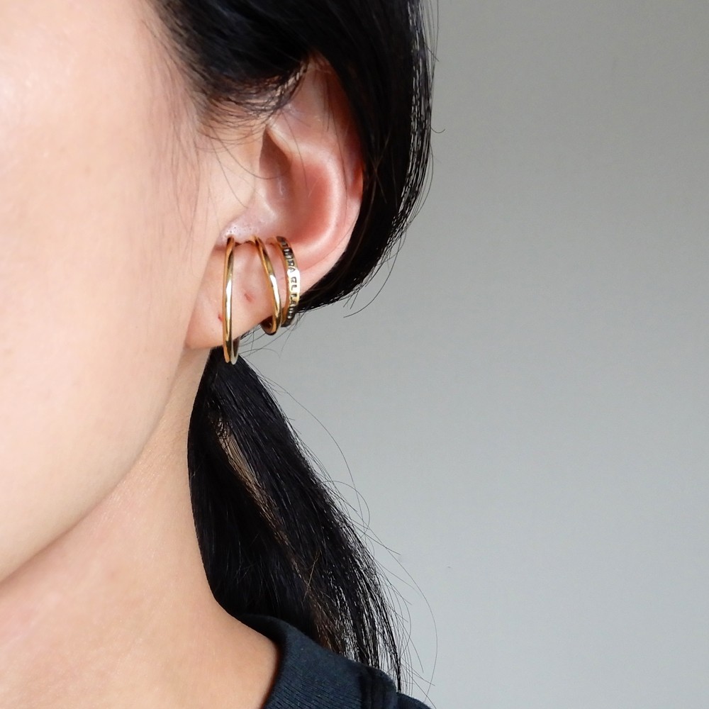 【再販・2WAY】スワッグイヤカフ デュオ / brass　C093