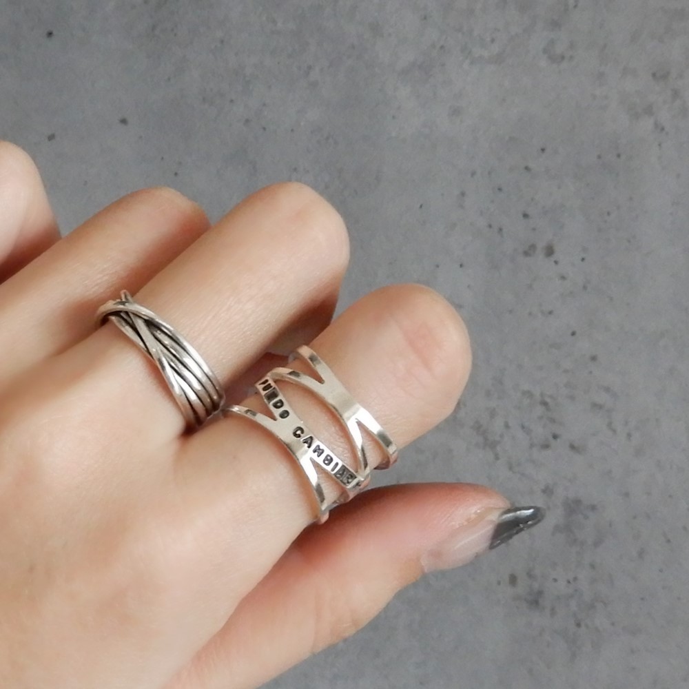 【再販・サイズ調整可】さざ波のリング / silver　R049