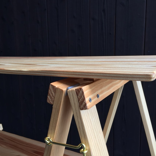 カウンターテーブル wood ×2 (ナチュラル)キャンプ＊アウトドア 机