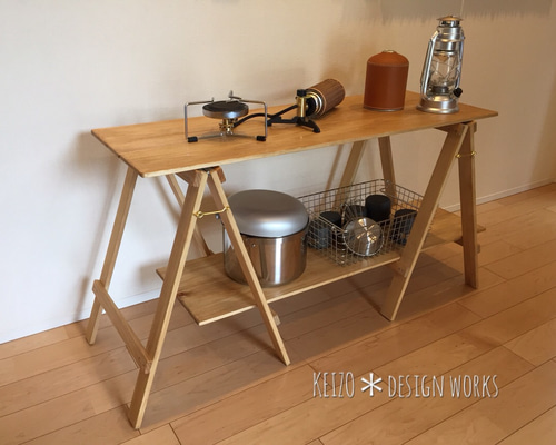 ミドルテーブル Mウォルナット キャンプ＊アウトドア サイドテーブル