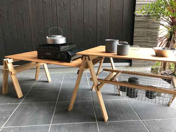 フォールディングテーブル hinoki (Mウォルナットカラー