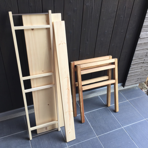 最終値下げ！ハードウッドで作成！マルチスタンド キャンプ　アウトドア 最終値下げ！ハードウッドで作成！マルチスタンド キャンプ