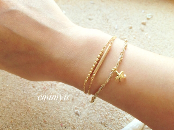 Star Fish Gold&Silver Bracelet 1枚目の画像