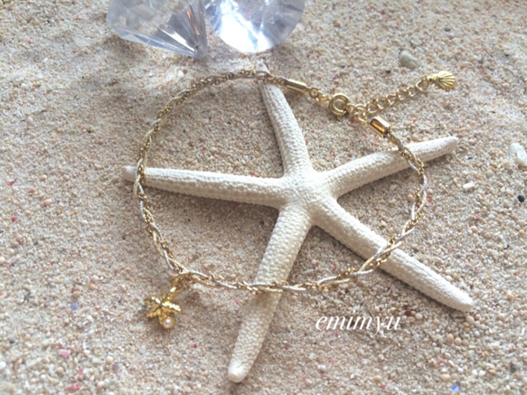 Star Fish Gold&Silver Bracelet 4枚目の画像