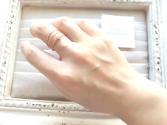 III Point Design Ring 1枚目の画像