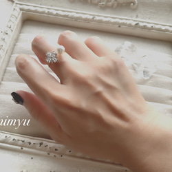 Flower&Pearl Ring 2枚目の画像