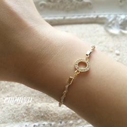 Round Crystal Braid Brace/Anklet 3枚目の画像