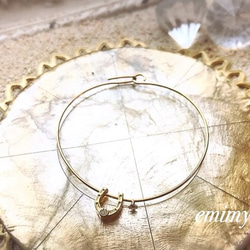 Horse Shoe Crystal Bangle 1枚目の画像