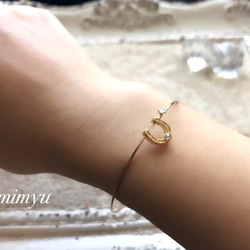 Horse Shoe Crystal Bangle 2枚目の画像