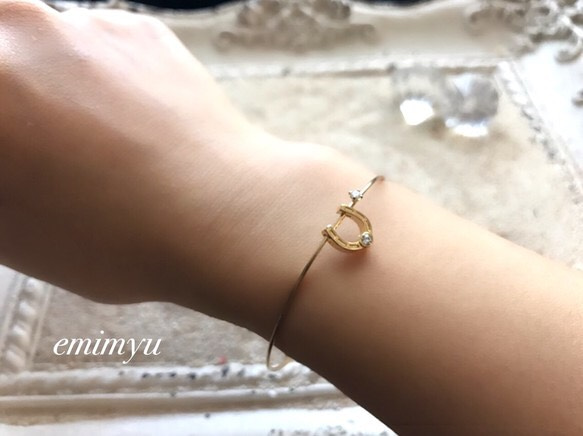 Horse Shoe Crystal Bangle 2枚目の画像