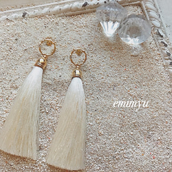 数量限定販売！ 18Kcoating Tassel Gold  Crystal  Pierce 4枚目の画像