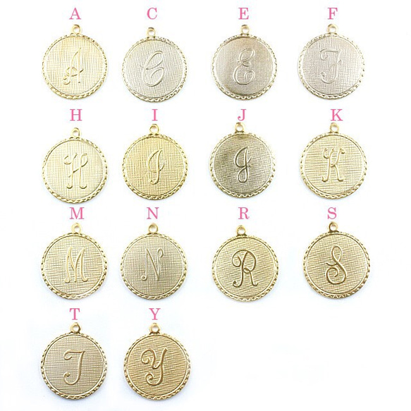 24Kcoating  Initial MatGold Coin Necklace 5枚目の画像