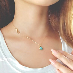 Turquoise Infinity Necklace 1枚目の画像