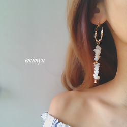 Mother Of Pearl Chain Gold  Pierce 1枚目の画像