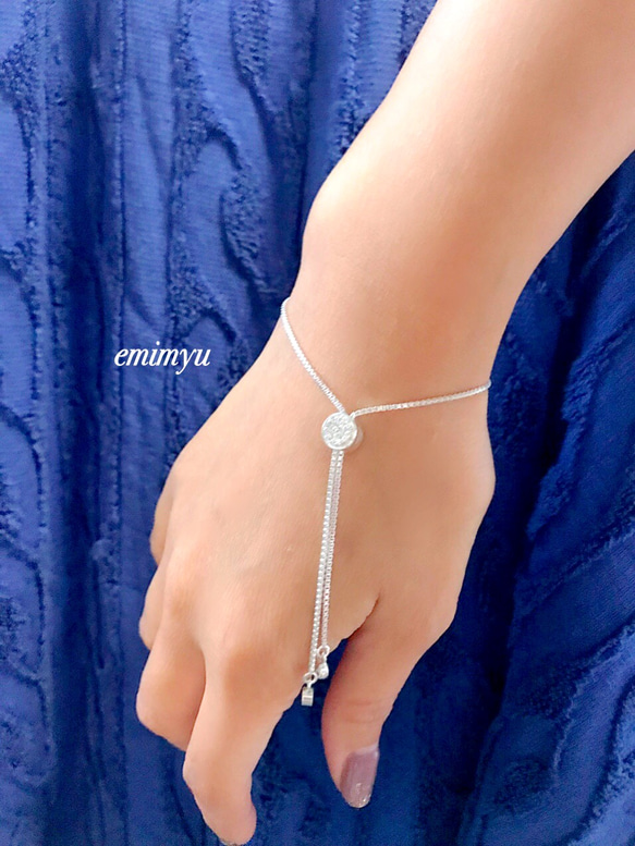 数量限定販売！ Silver925 Crystal Chain Bracelet 5枚目の画像