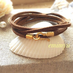 Leather Cord Wrap Bracelet 5枚目の画像