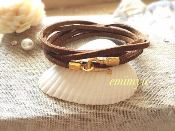 Leather Cord Wrap Bracelet 5枚目の画像