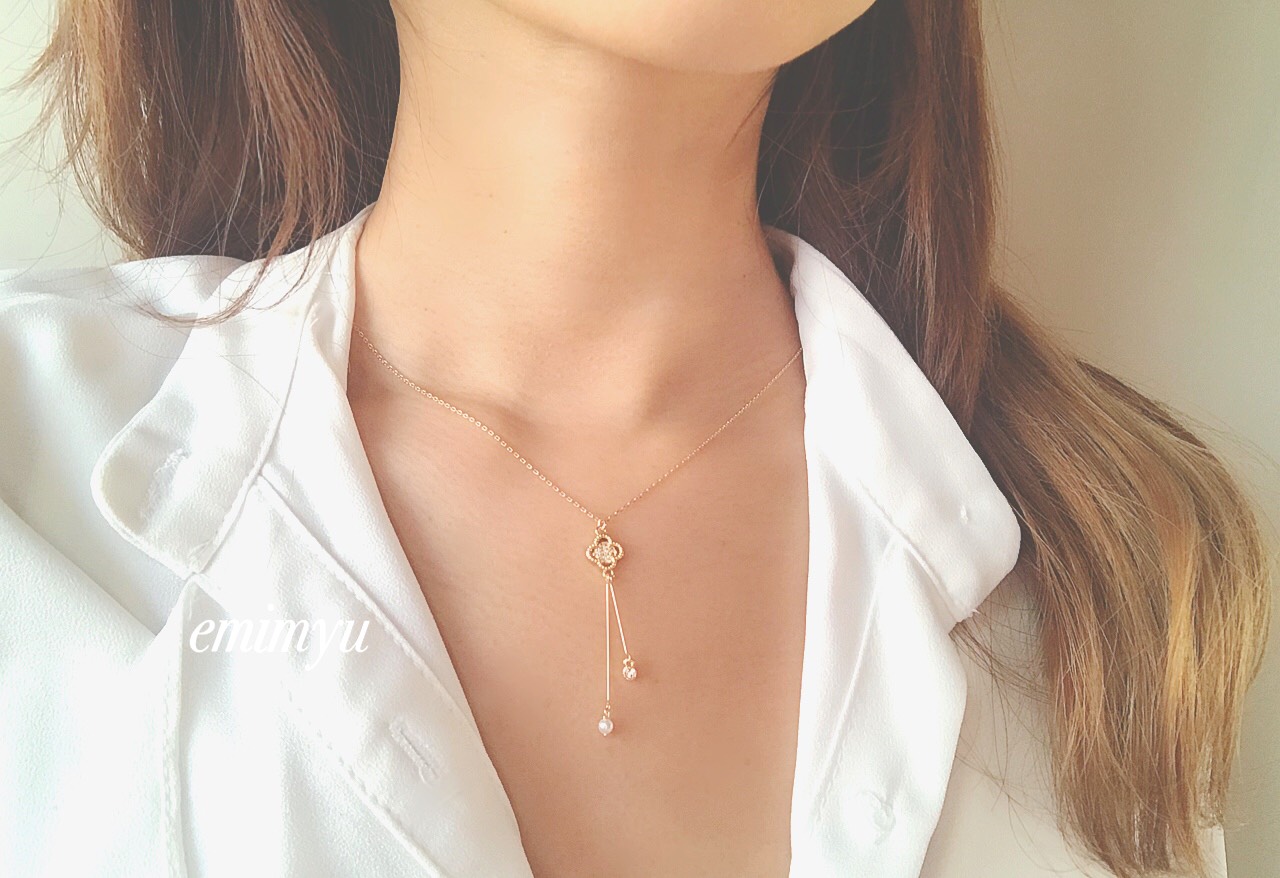 ellepeut◆FLEUR NECKLACE K14 ネックレス ペントハウス2 ユニ Pura Utz / FLOWER DREAM ネックレス《ESTNATION EXCLUSIVE