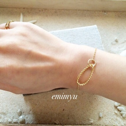 14kgf 人気 2types チェーン ブレスレット ＊ ゴールド 華奢 シンプル