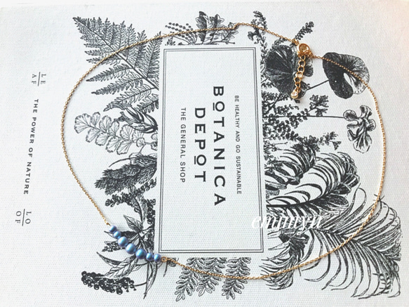 Light Blue Pearl Necklace 3枚目の画像
