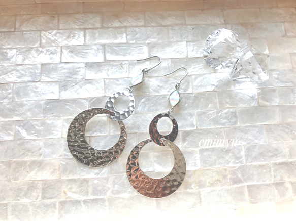 Silver Metal Mirror Pierce/Earring 4枚目の画像