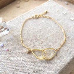 DoubleOval Gold Bracelet 2枚目の画像