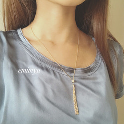 Gold Fringe Long Necklace 1枚目の画像