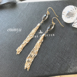 Brown Bijou Gold Fringe Pierce/Earring 2枚目の画像