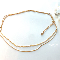Double Lines Chain Necklace 4枚目の画像