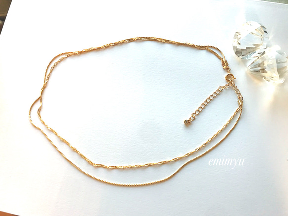 Double Lines Chain Necklace 4枚目の画像