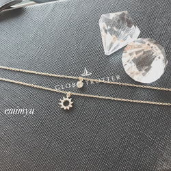 Crystal of Snow Double Chain Necklace 3枚目の画像