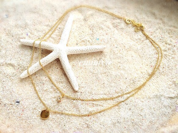 18Kcoating Double Chain  Necklace 3枚目の画像