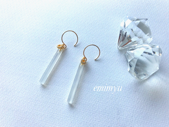 14kgf White Agate Pierce 1枚目の画像