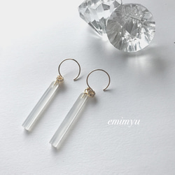 14kgf White Agate Pierce 5枚目の画像