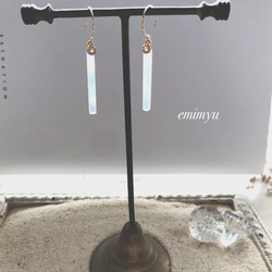 14kgf White Agate Pierce 6枚目の画像
