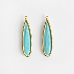 Long Drop Turquoise Hoop Pierce 5枚目の画像