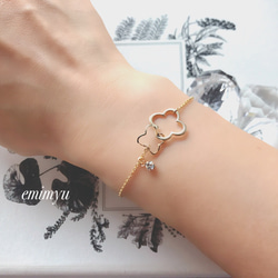 Flower Metal Parts Bracelet 2枚目の画像