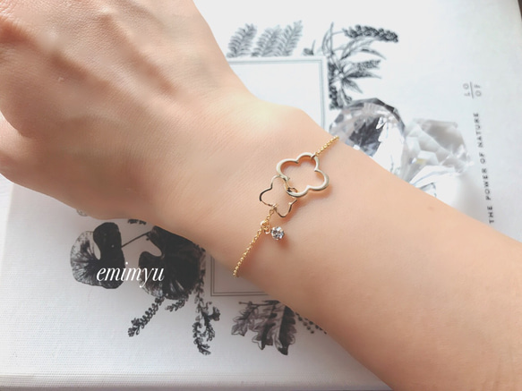 Flower Metal Parts Bracelet 2枚目の画像