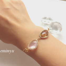 Zirconia Glass Parts Bracelet 1枚目の画像