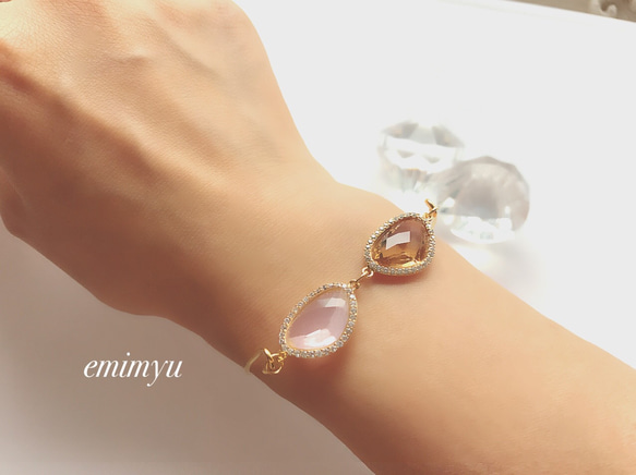 Zirconia Glass Parts Bracelet 1枚目の画像