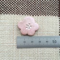 梅のお花　和菓子風 ヘアゴム 　ぴんくパール　 陶器 4枚目の画像