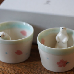 Polar bear's "Kumagoro" Small cup  No.1 + No.2 /Spring ver. 第1張的照片