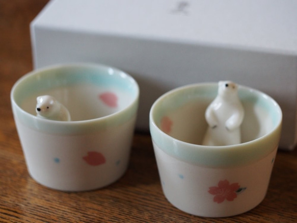 Polar bear's "Kumagoro" Small cup  No.1 + No.2 /Spring ver. 第1張的照片